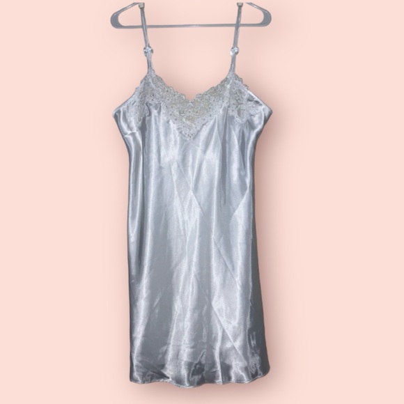 White Lace Slip Dress - Picture 1 of 5